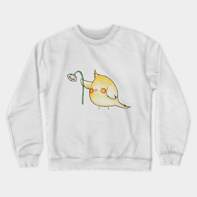 Cheeky the Cockatiel Crewneck Sweatshirt by AlexMathewsDesigns